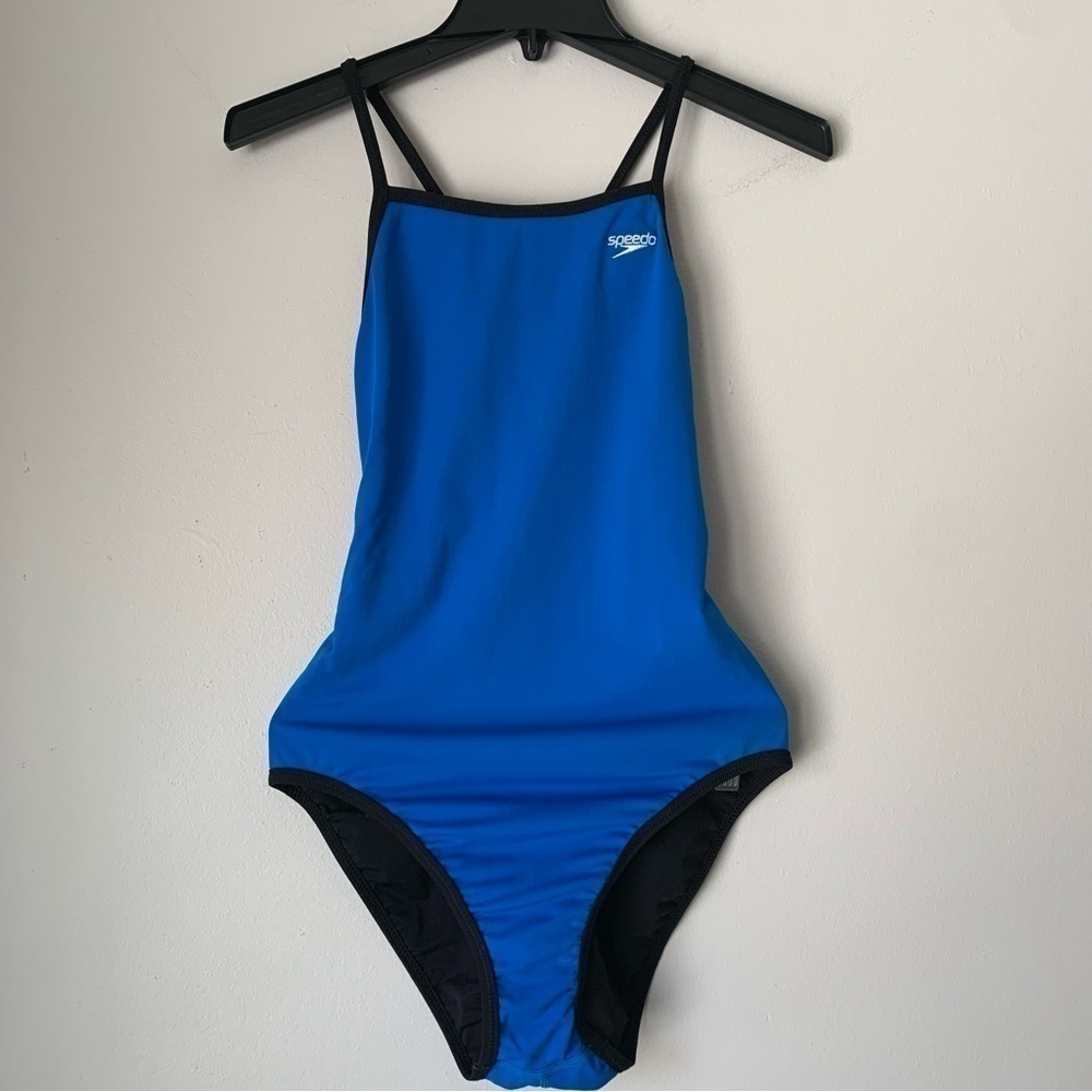 Speedo Solid Blue / Black Reversible Extreme Back… - image 3